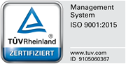 Siegel TÜV Rheinland. Zertifiziert