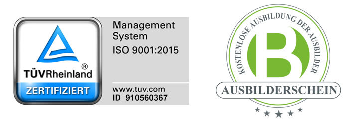 Siegel-Tuev-Ausbilderschein Siegel TÜV Rheinland Management System ISO 9001:2015 imd Siegel - Kostenlose Ausbildung zum Ausbilder - Ausbilderschein.