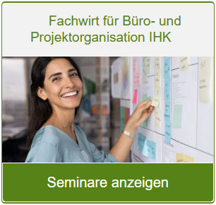 Link zur Seminarseite Fachwirt für Büro- und Projektorganisation IHK.